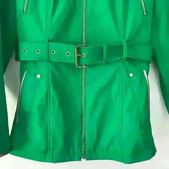 MICHAEL Michael Kors Green Belted Trench Coat - Picture 4 of 10